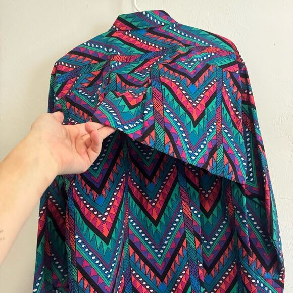 Vintage Wrangler Aztec Pearl Snap - Picture 2 of 5